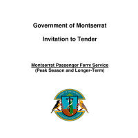 Government of Montserrat - Invitation to Tender - Montserrat Passenger Ferry Service (Peak Season and Longer-Term) 