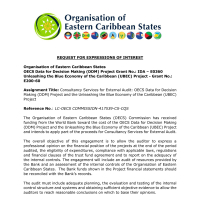 Consultancy Services for External Audit OECS Data for Decision Making (DDM) Project and the Unleashing the Blue Economy of the Caribbean (UBEC) Project
