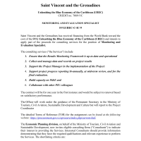 Government of Saint Vincent and the Grenadines: SVG Unleashing the Blue Economy of the Caribbean (UBEC) - Monitoring 