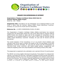 Consultancy for the Preparation of an Analytical Report on the Youth in OECS Data for Decision Making (DDM) Project Beneficiary Countries- Grenada, St Lucia and St Vincent and the Grenadines
