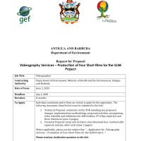 Government of Antigua and Barbuda: Request for Proposal Videography Services - Production of Four Short Films for the SLIM Project