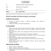 St. Judes Hospital, Saint Lucia - Medical Technologist with Histotechnology