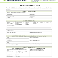 Pool Procurement Product Complaint Form - Health and General Public