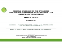 Regional Symposium on the integrated approach for sustainable development in Latin America and the Caribbean 
