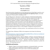 Saint Vincent and the Grenadines - SVG Coastal and Marine Ecosystems Management Strengthening Project - Pilot Site Coordinator