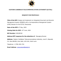 Design and Implement an Integrated Document and Records Management System (EDRMS) with a Correspondence Management System (CMS) Solution for the ECTEL Directorate
