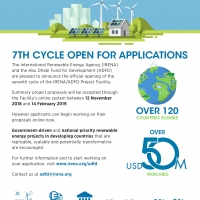 IRENA ADFD 7th Cycle Open for Application