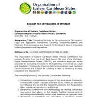 Consulting Services for Strengthening of Governance, Legal and Regulatory Frameworks Covering Telecommunications and Electronic Communications and Support for Drafting of New or Amending Existing Legislation and Regulations