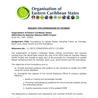 OECS Data for Decision Making (DDM) Project - Consultancy to Update Master Sampling Frame for Grenada, Saint Lucia, Saint Vincent and The Grenadines